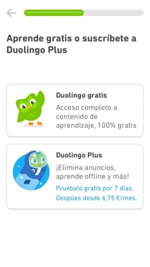 Duolingo gratis o de pago