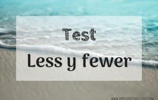 test less fewer - ejercicios para practicar